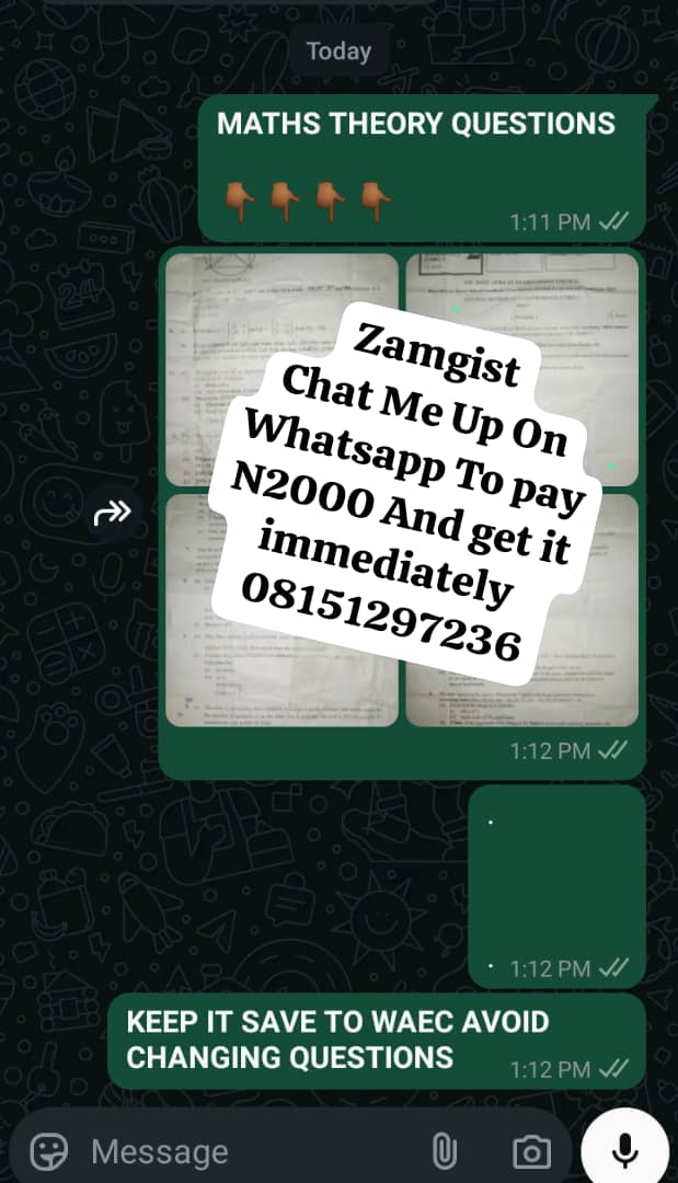 2025 WAEC Mathematics Questions And Answers