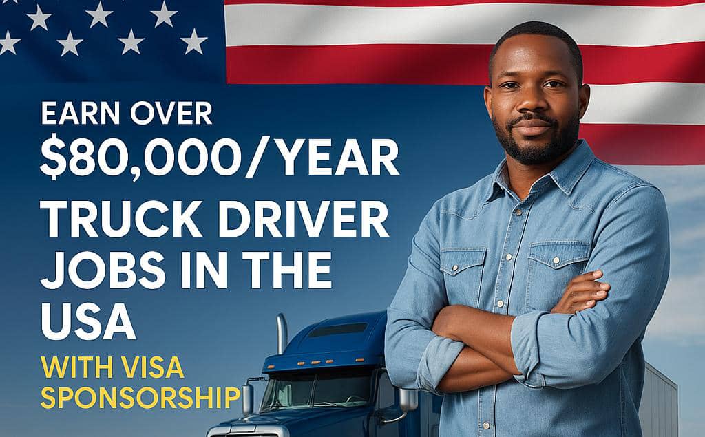 Truck Driver Jobs in the USA for Foreigners – Earn Over $80,000/Year with Visa Sponsorship