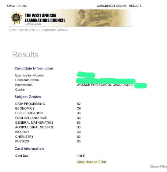 WAEC Result